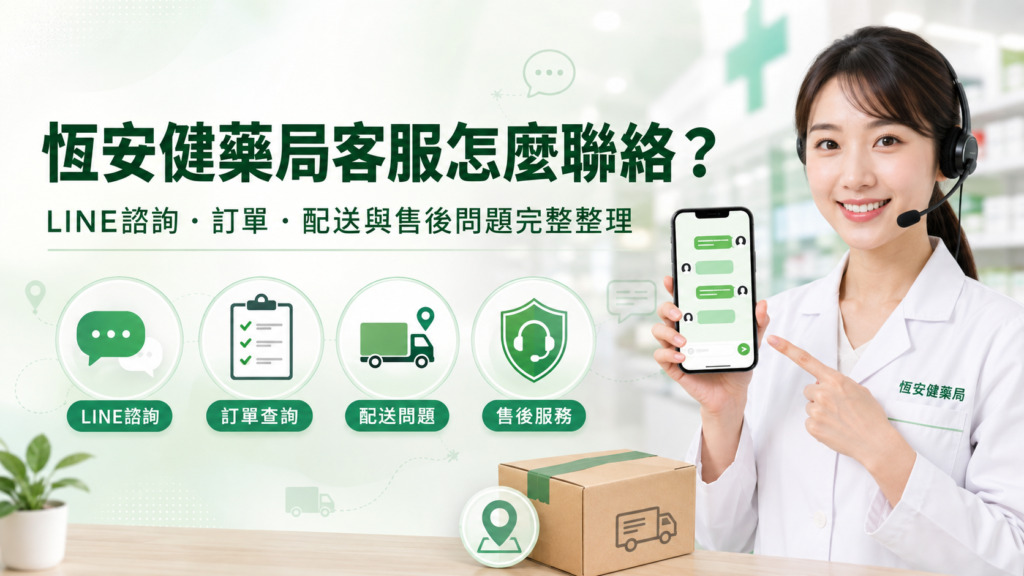 恆安健藥局客服怎麼聯絡？LINE諮詢、訂單、配送與售後問題完整整理