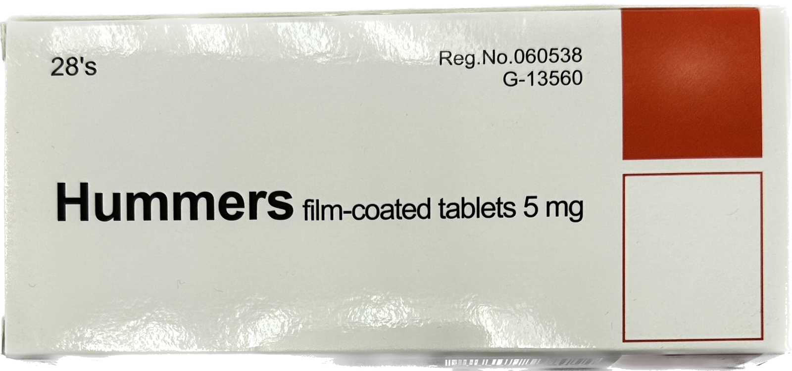 臺灣瑞士藥廠 Hummers悍馬仕5mg|單錠鋁箔・他達拉非處方盒裝版:圖片 2