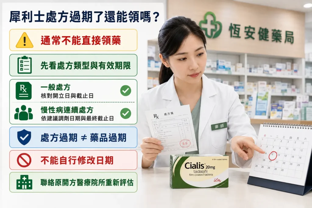 犀利士處方過期了還能領嗎?一般處方期限與重新開立說明