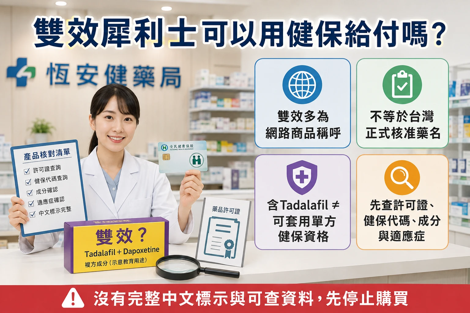 雙效犀利士可以用健保給付嗎？Tadalafil複方與自費差異解析