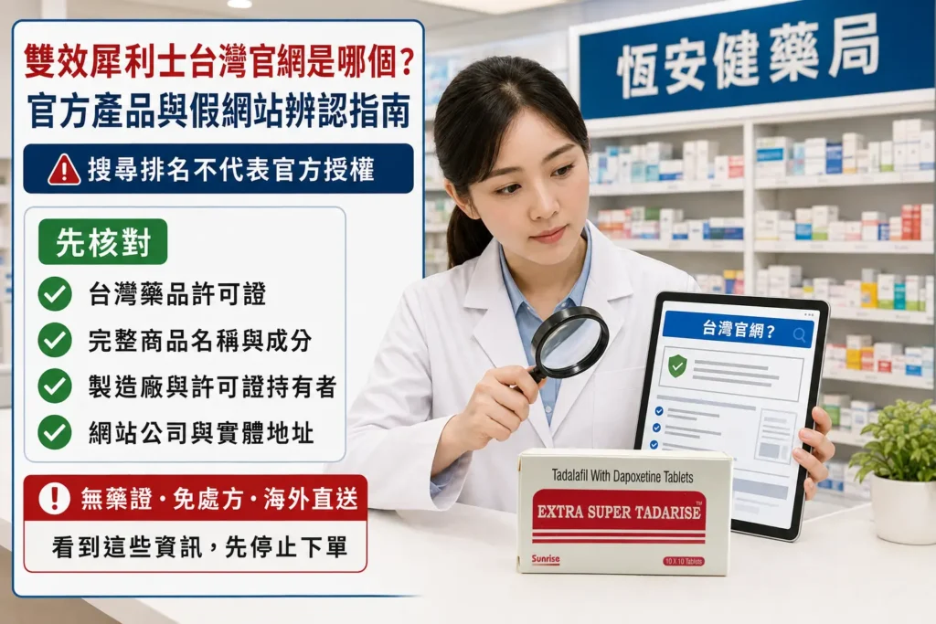 雙效犀利士台灣官網是哪個?官方產品與假網站辨認指南