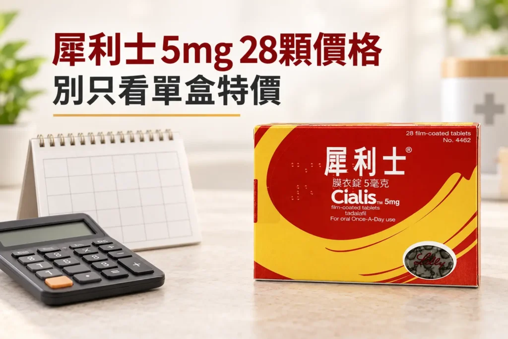 犀利士5mg 28顆裝促銷價格怎麼比？效期、贈品與續購成本解析