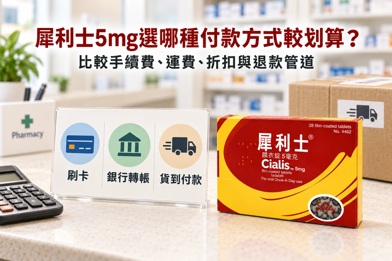 犀利士5mg刷卡與貨到付款價格一樣嗎？付款費用差異解析