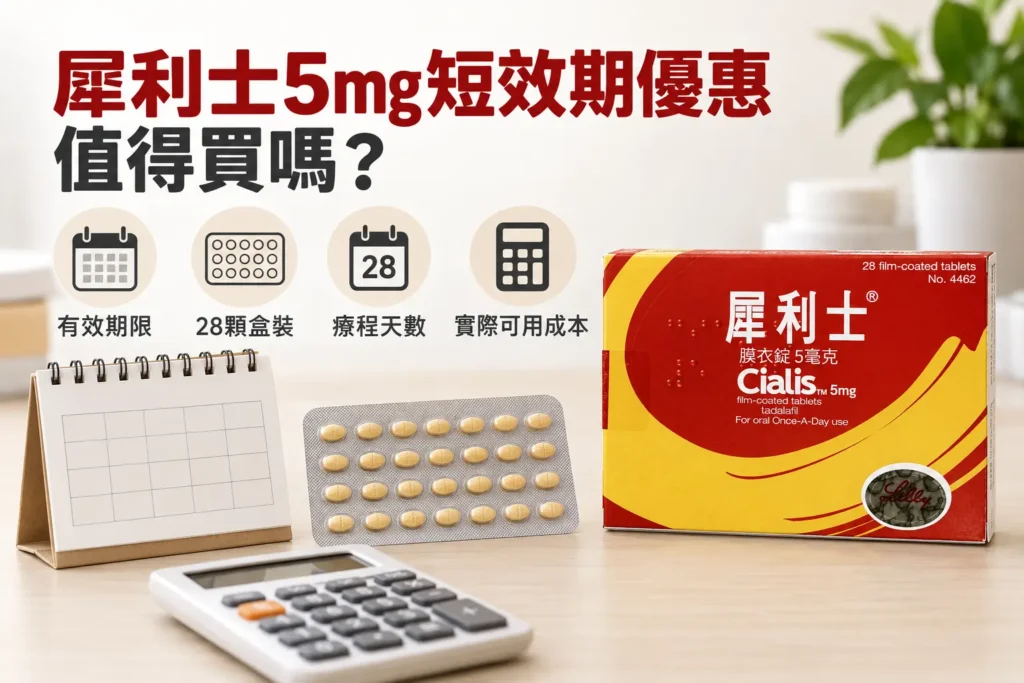 犀利士5mg有效期限較短會更便宜嗎？28顆盒裝與療程成本分析