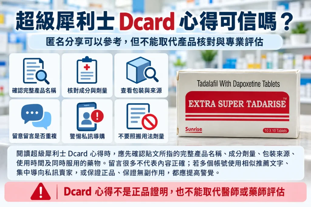 超級犀利士 Dcard 心得可信嗎?效果與購買風險