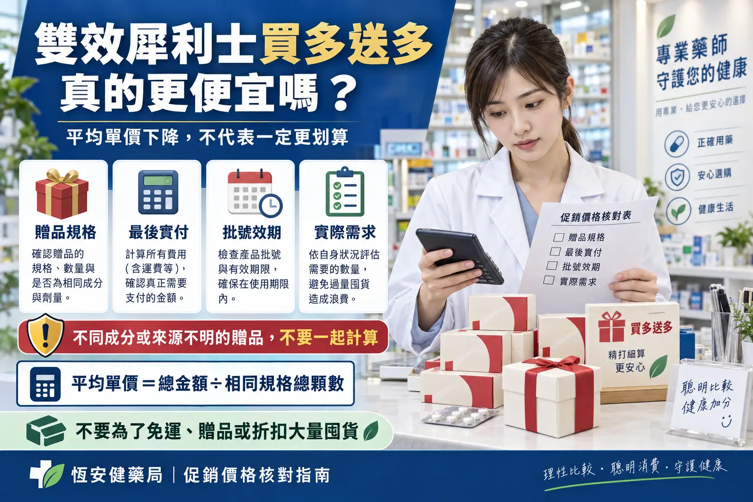 雙效犀利士買多送多真的更便宜嗎？平均單價、贈品規格與囤貨風險