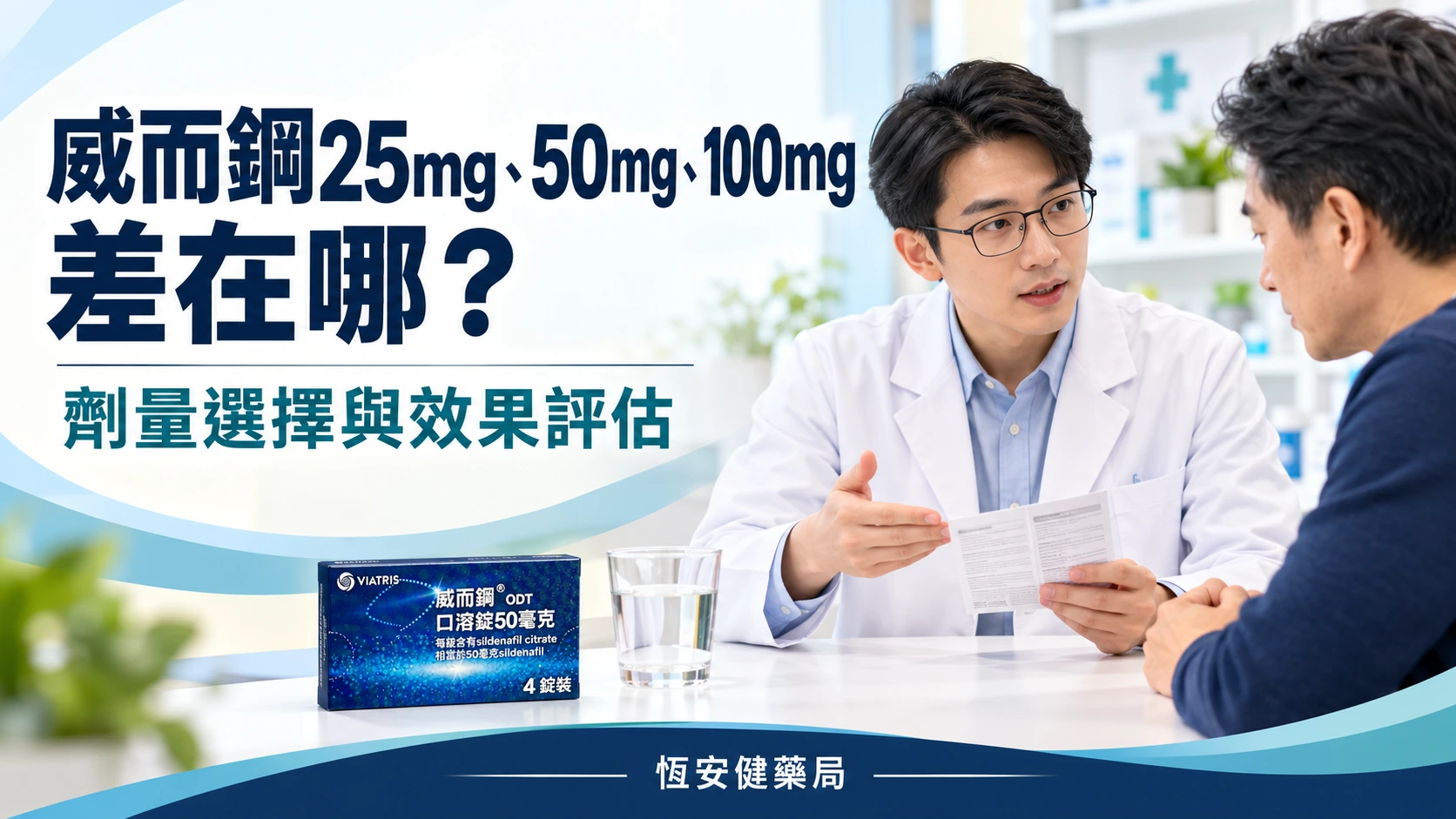威而鋼25mg、50mg、100mg差在哪？劑量選擇與效果評估