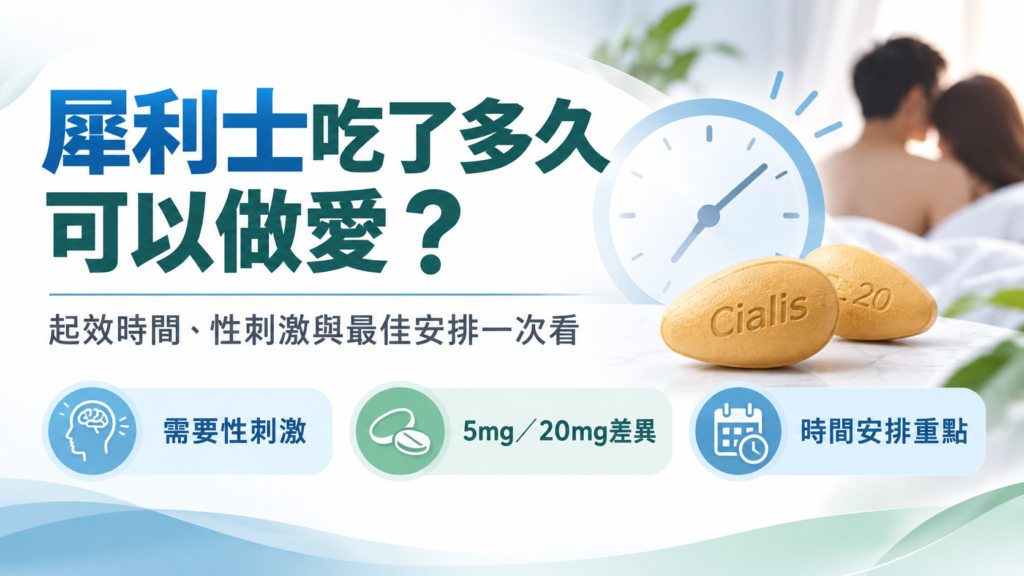 犀利士吃了多久可以做愛?起效時間與性刺激完整整理