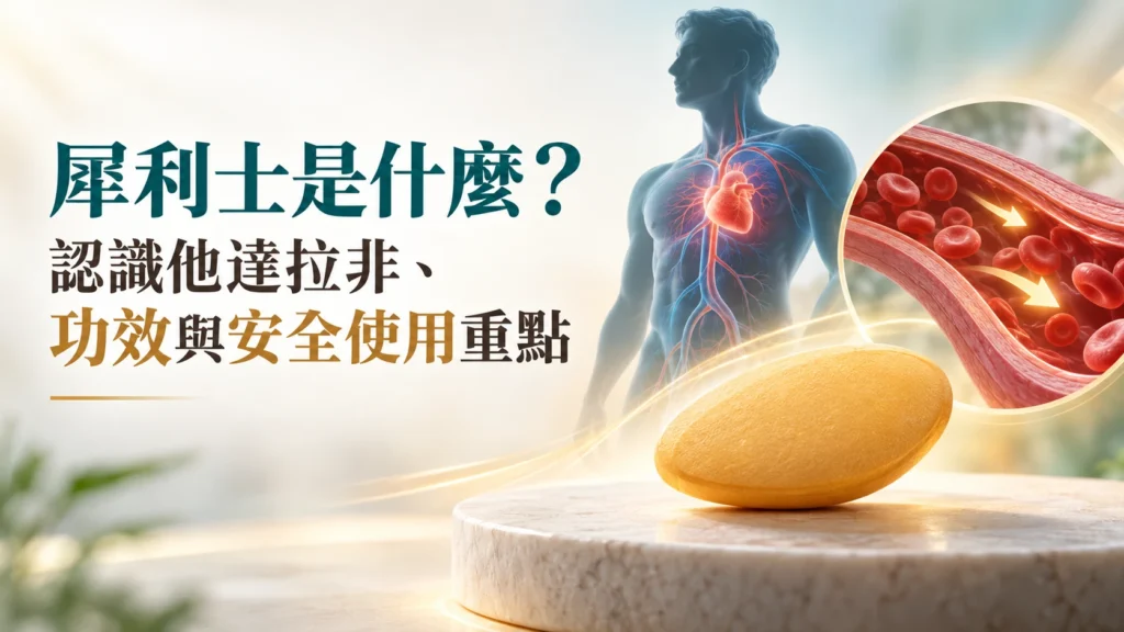 犀利士是什麼?認識他達拉非成分、功效、作用原理與安全使用重點