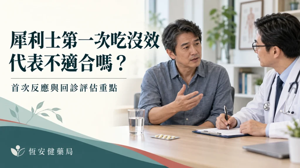 犀利士第一次吃沒效,代表不適合嗎?首次反應與回診評估重點