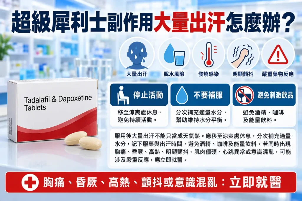 超級犀利士副作用大量出汗怎麼辦？可以只當成天氣熱嗎
